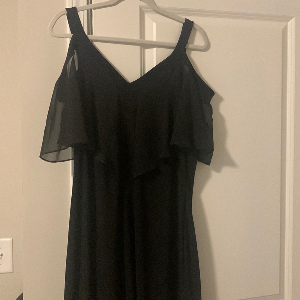 RSVP Little Black Dress with Ruffled Bust